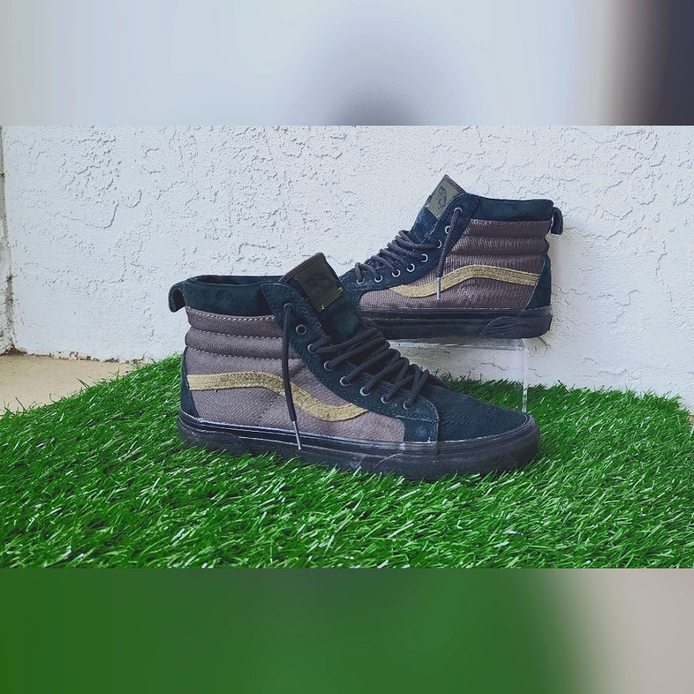 Vans SK8 Hi MTE Black Rosin Green Skate Shoes Men’s Sneaker Size 9.5